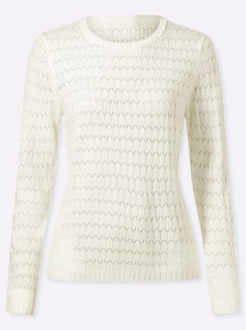 Sieh an! Rundhals-Pullover in ecru