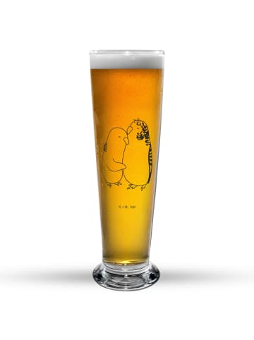 Mr. & Mrs. Panda Bierglas Wellensittich Liebe ohne Spruch in Transparent