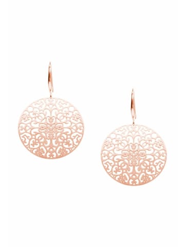 Gemshine Ohrringe Mandala Kreis in rose gold coloured