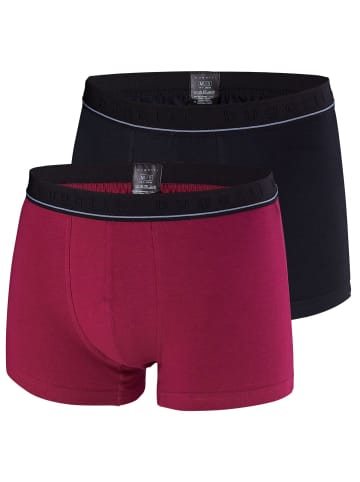 Bugatti Boxershorts 2er Pack in Schwarz / Rot