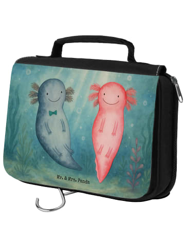 Mr. & Mrs. Panda Kulturbeutel Axolotl Liebe Design ohne Spruch in Weiß