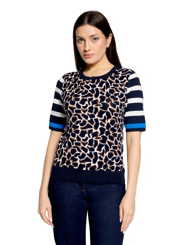 Betty Barclay Strickpullover mit Aufdruck in Brown/Cream