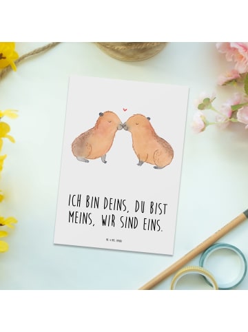 Mr. & Mrs. Panda Grußkarte Capybara Liebe mit Spruch in Weiß