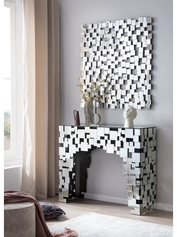 SalesFever Konsolentisch 111x91 cm modernes Mosaikdesign aus Spiegelglas in Verspiegelt