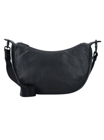 Mandarina Duck Mellow Leather Umhängetasche Leder 33 cm in nero