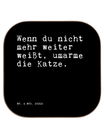 Mr. & Mrs. Panda Untersetzer für Gläser Wenn du nicht mehr... mi... in Schwarz