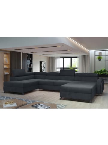 MF Design Joseppe Recamiere Links in Anthrazit -  (L) 200 x (B) 360 x (H) 92 cm