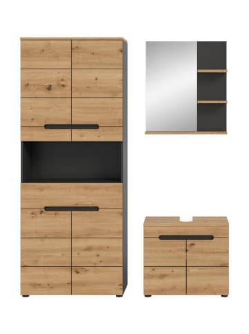 ebuy24 Badmöbelset Canu (3-teilig) Eiche 154 x 34 cm