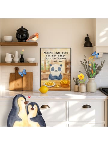 Mr. & Mrs. Panda Bild Panda Pommes Gebet Design mit Spruch in Weiß