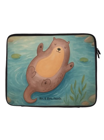 Mr. & Mrs. Panda Notebook Tasche Otter Umarmen Design ohne Spruch in Weiß
