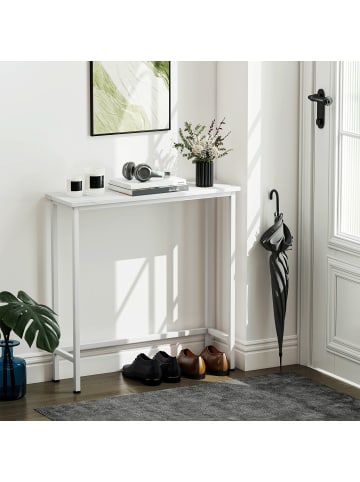 HOMCOM Konsolentisch in Weiß 75L x 24B x 76H cm