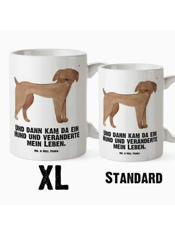 Mr. & Mrs. Panda XL Tasse Hund Dogge mit Spruch in Weiß