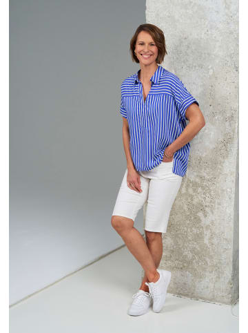 Betty Barclay Streifenbluse mit Kragen in Blau/Weiß