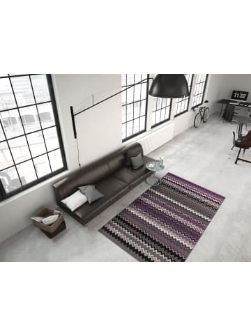 Kurzflor Teppich Nico 725 in Multicolor Violett