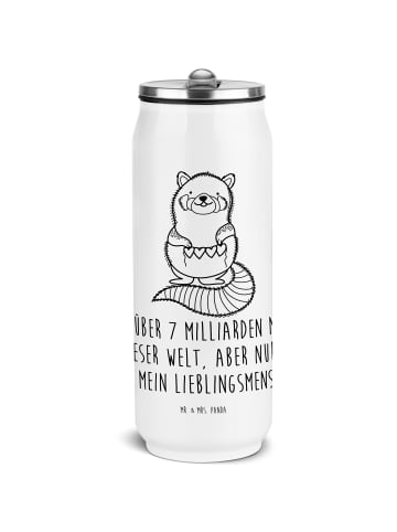 Mr. & Mrs. Panda Getränkedosen Trinkflasche Roter Panda mit Spruch in Weiß