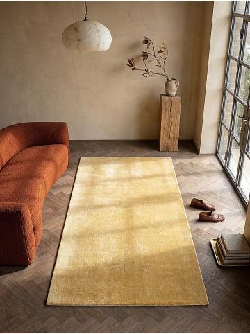 KADIMA DESIGN Läufer Uni rutschhemmend weich wohnlich Wohnzimmer Schlafzimmer in Gold