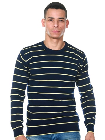 FIOCEO Pullover in navy/gelb