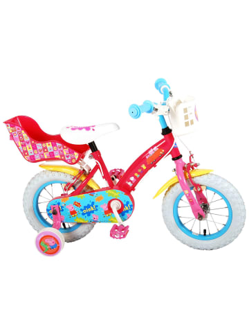 Volare Kinderfahrrad Peppa Pig 12 Zoll Kinderrad in Pink, Zwei Handbremse 3 Jahre