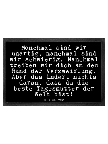 Mr. & Mrs. Panda fußmatte Manchmal sind wir unartig,... mit Spruch in Schwarz