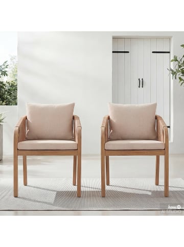 home24 Gartenstuhl Evoa 2er-Set in Beige