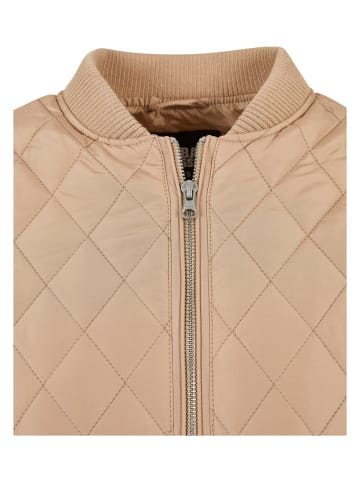 Urban Classics Urban Classics Damen Ladies Diamond Quilt Nylon Jacket in unionbeige