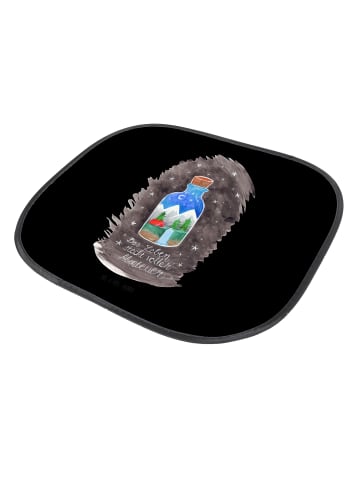 Mr. & Mrs. Panda Sonnenblende Auto Flasche Abenteuer mit Spruch in Schwarz