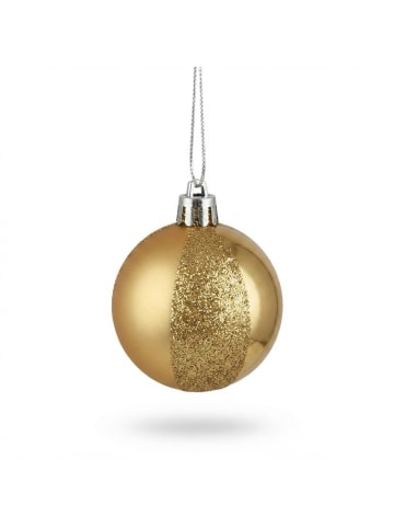 relaxdays 50-tlg. Weihnachtskugeln Set in Gold