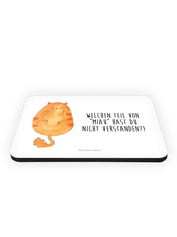 Mr. & Mrs. Panda Kühlschrankmagnet Katze Mittelfinger mit Spruch in Weiß