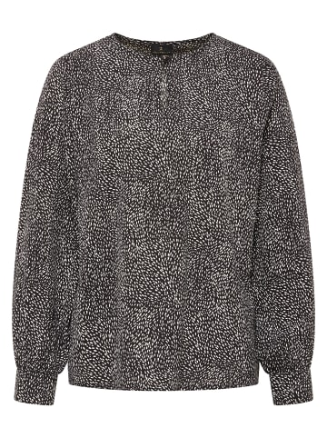 DreiMaster Damen Blusenshirt in Schwarz Wollweiss