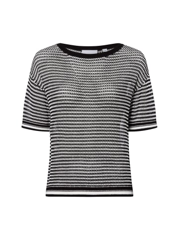 comma Strickpullover in schwarz weiß - 0002