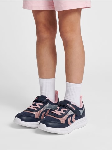 Hummel Elastische Schnürsenkel Sneaker Glow Kinder in BLACK IRIS/PINK