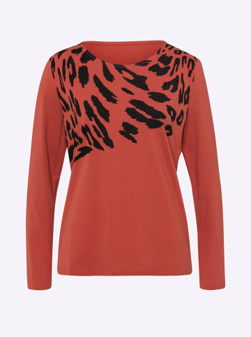 Sieh an! Langarmshirt in terra-schwarz