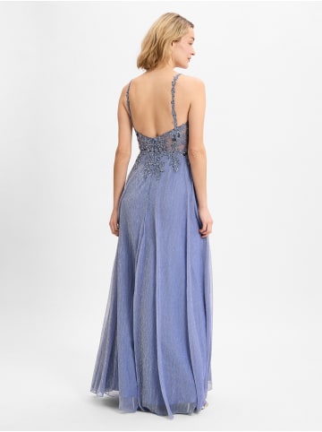 Unique Abendkleid in indigo - 0001