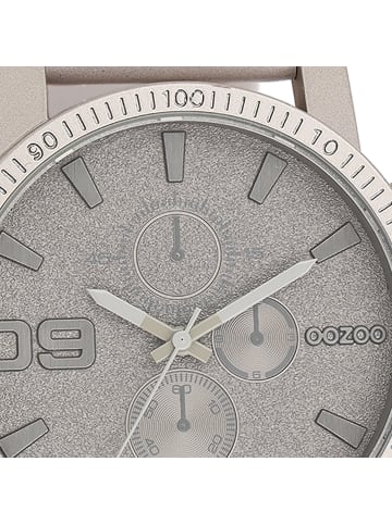 Oozoo Analog-Armbanduhr Oozoo Timepieces grau extra groß (ca. 48mm)
