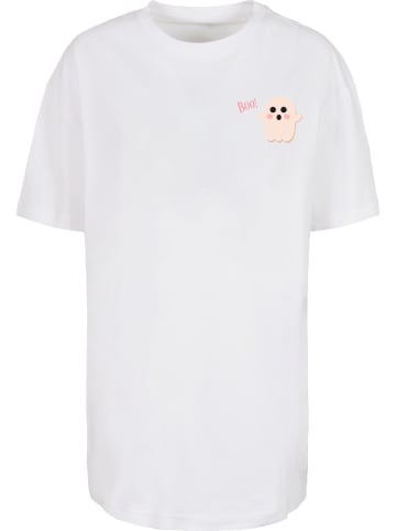 Merchcode Merchcode Ladies Halloween - Boo Ghost Tee in white