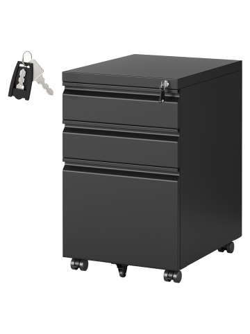SONGMICS Aktenschrank Berend in Schwarz - (B)39 x (H)62 x (T)50 cm