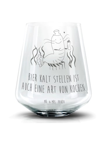 Mr. & Mrs. Panda Trinkglas Hummer Weizen mit Spruch in Transparent