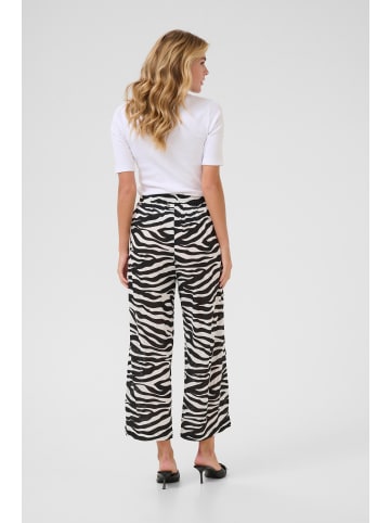Kaffe Casual Hose KAdacia Loose fit in Black/Chalk Animal Print