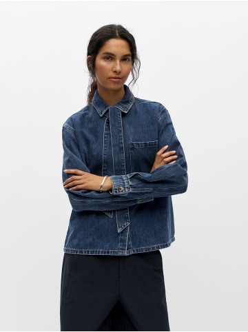 Object Bluse in Medium Blue Denim
