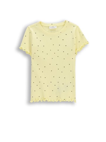 Coccodrillo Geripptes T-Shirt mit kurzen Ärmeln in gelb