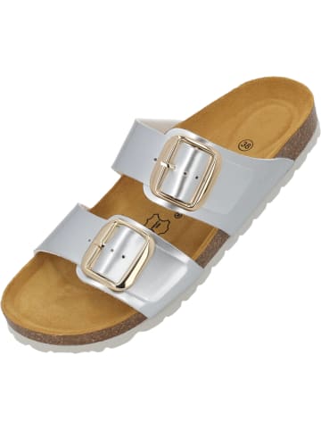 palado Pantoletten in silber lack
