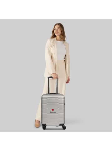 Tonino Lamborghini Bologna 4 Rollen Kabinentrolley S 53 cm in silver