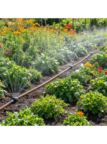 relaxdays Bewässerungsschlauch in Braun - 20 m