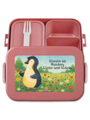 Mr. & Mrs. Panda MEPAL Bentobox Pinguin Marienkäfer Design mit S... in Rot Pastell