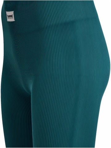 Hummel Sportleggings "Pulse Seamless Rib Mw Tights" in Grün