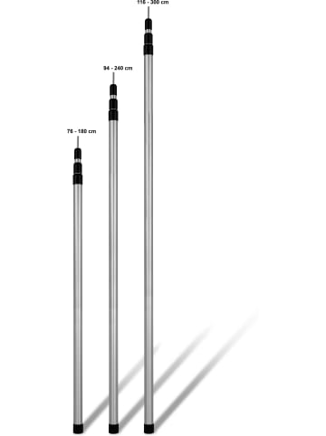Normani Outdoor Sports Teleskopstange Zeltstange „Tento“ in 3 Stück