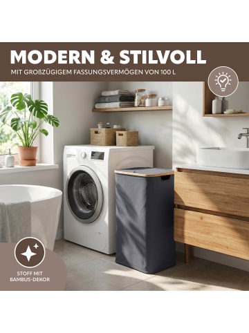 bremermann Wäschesammler 100 Liter grau