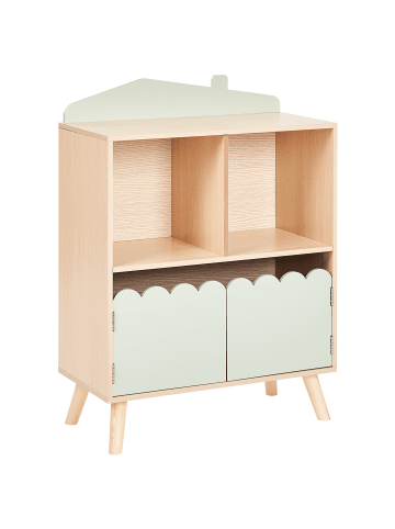 Beliani Bücherregal LACKEY in Braun/Grün - (W) 60 x (H) 86 x (L) 30 cm