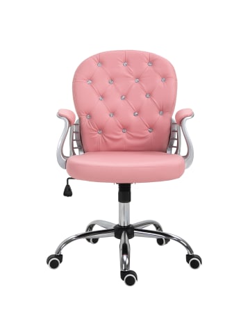 Vinsetto Bürostuhl-L59,5 x B60,5 x H93-103 cm-Rosa