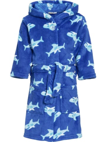 Playshoes Bademantel "Fleece-Bademantel Hai" in Blau